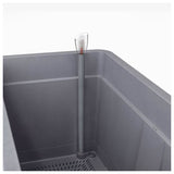 DEROMA Pot de fleurs Cube Cosmo - 38 x h39 cm - Anthracite - A réserve d'eau - Roulettes