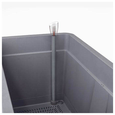 DEROMA Jardiniere Muret Cosmo - 78 x h39 cm - Perle - A réserve d'eau - Roulettes