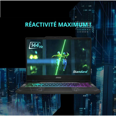 PC Portable Gamer - MSI - Cyborg 15 B13WEKG-618XFR - FreeDOS - 15,6 FHD 144Hz - i5 13420H - RTX5050 - 32Go DDR5 - 512Go SSD