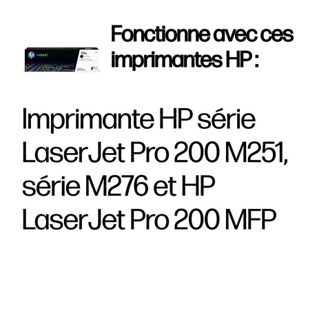 Cartouche de toner noir HP 131A authentique pour HP LaserJet Pro 200 Color M251/M276