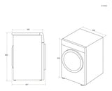 Seche-linge pompe a chaleur CANDY CSEH10A2DBEBX-47 Smart - 10 kg - Bac EasyCase - Connecté - Noir