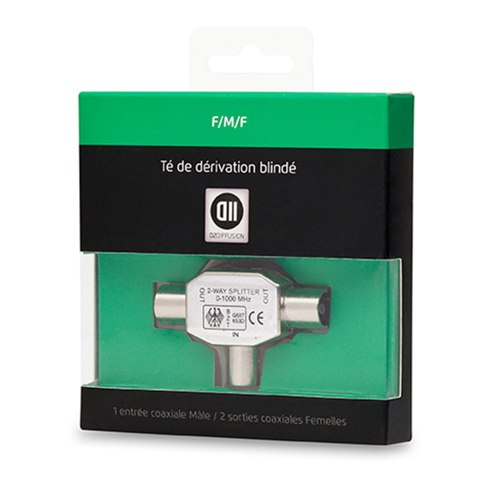 Té Coax 9.52mm 1entree M-2sortiesF