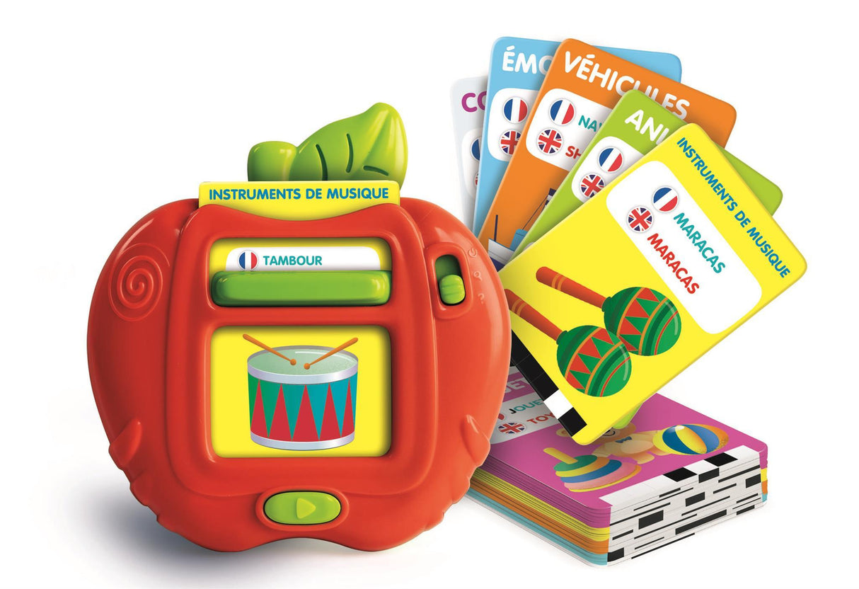 CLEMENTONI - Mes 100 premiers mots Bilingue - Jouets éducatifs - 2 modes de jeux : Quiz et découverte - Sons et comptines