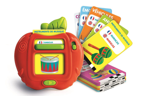 CLEMENTONI - Mes 100 premiers mots Bilingue - Jouets éducatifs - 2 modes de jeux : Quiz et découverte - Sons et comptines