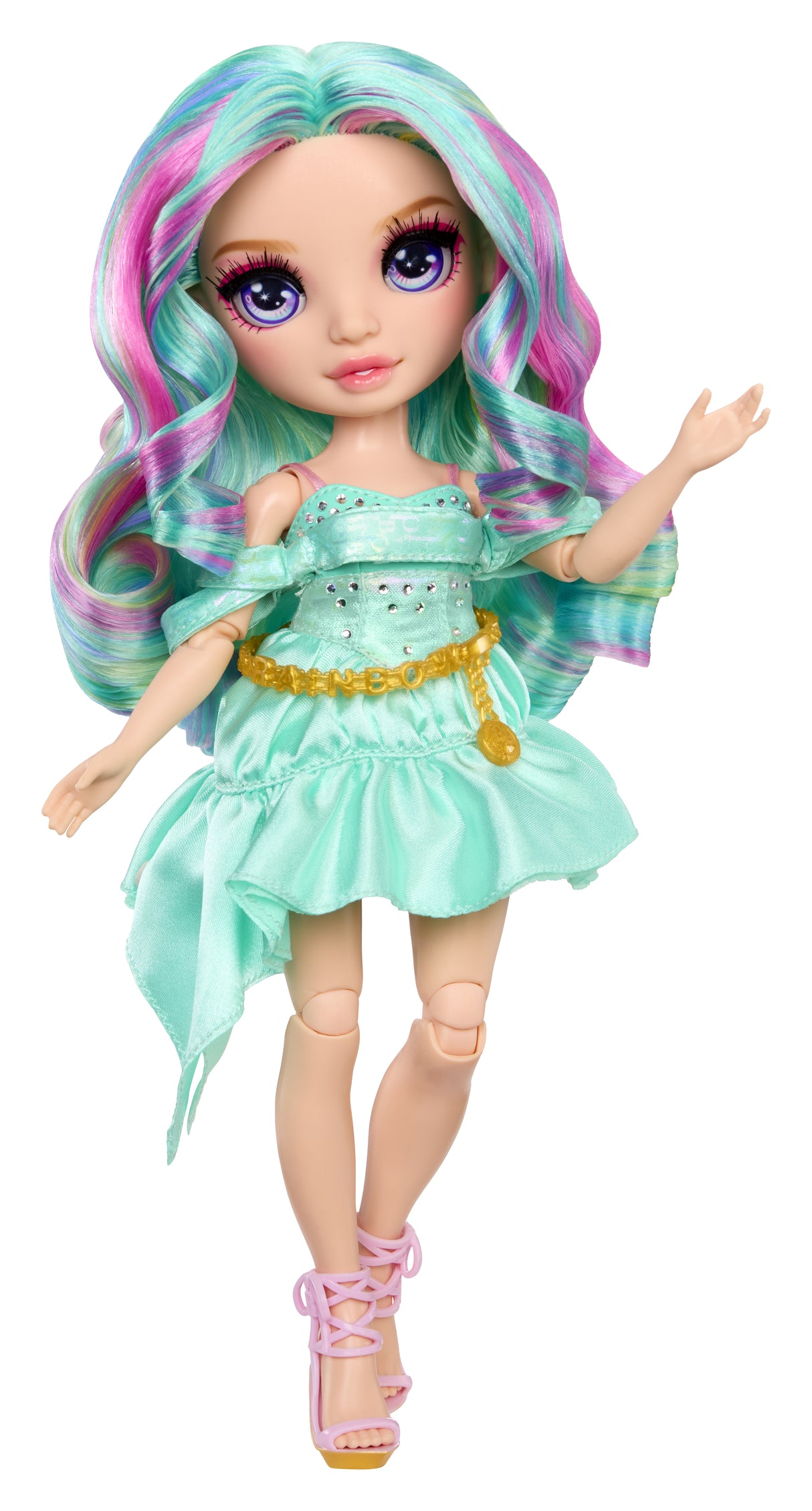 Rainbow High - Poupée Mannequin Be Dazzling - Celine Turquoise - 28 cm - Pierres précieuses scintillantes et accessoires inclus