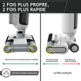 HOOVER HW500 - Aspirateur Balai Laveur sans Fil Eau et Poussiere - Double Rouleau - Moteur Haute Performance 230W