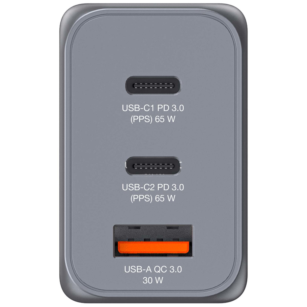 Chargeur secteur Verbatim GNC 1x port USB-A + 2x ports USB-C 65W (Noir)