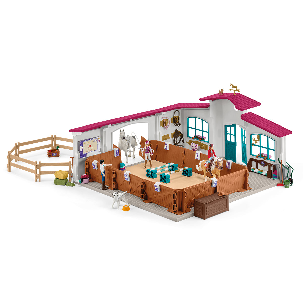 Grand Manege Equestre, Coffret figurine et accessoires, Schleich 42639 Horse Club, Pour enfant des 5 ans