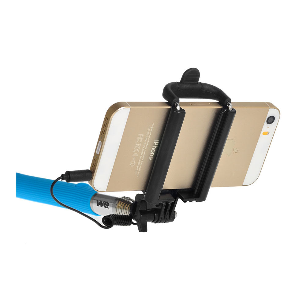 Bras Selfie bleu longueur: 22.5 à 100.5cm compatible IOS 4.0 / Android 3.0 Conne