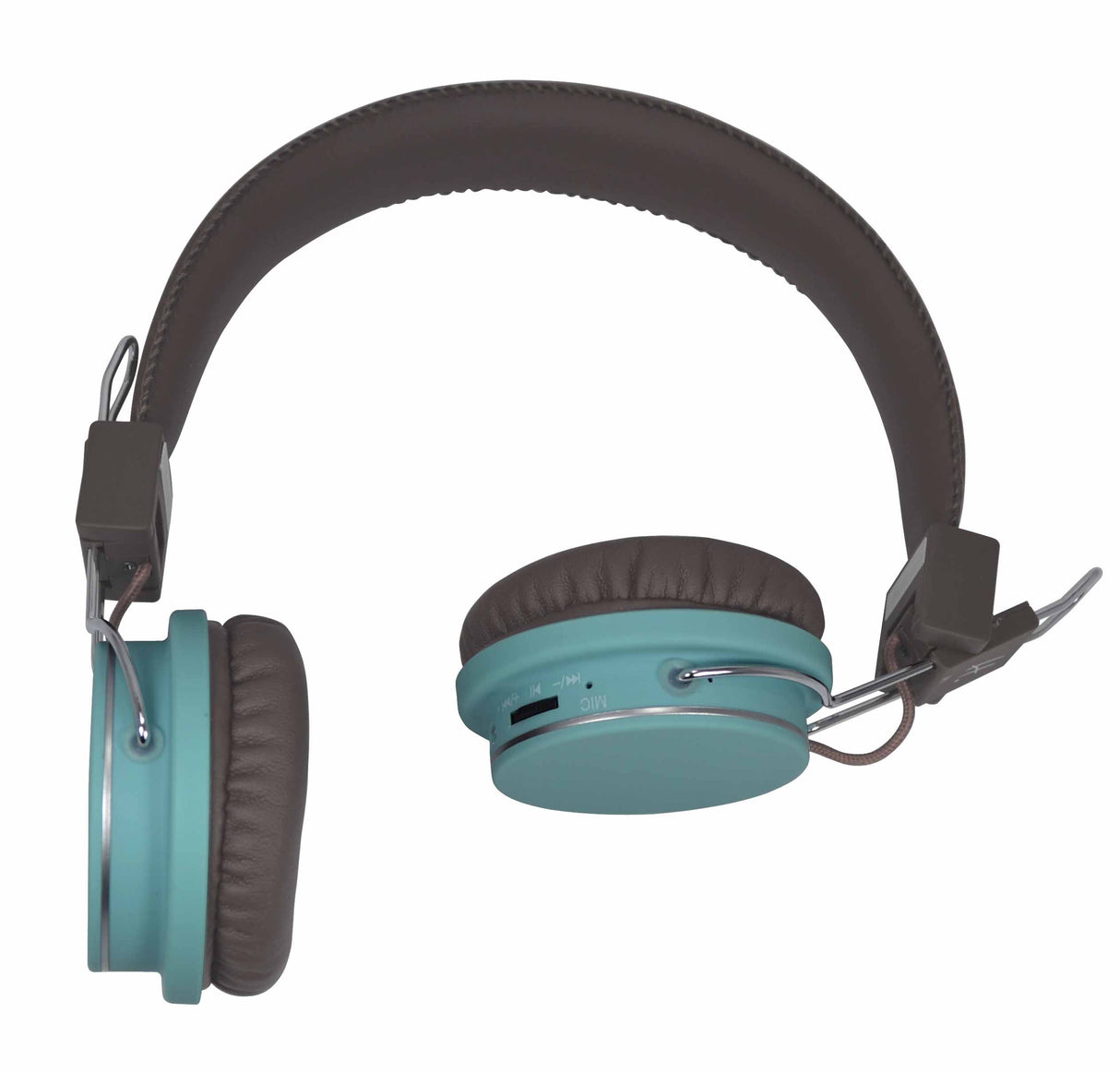Casque DOUBLE H. marron/blue, bltooth/fil, fonction t l, Lect.Mini-SD
