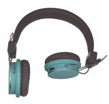 Casque DOUBLE H. marron/blue, bltooth/fil, fonction t l, Lect.Mini-SD