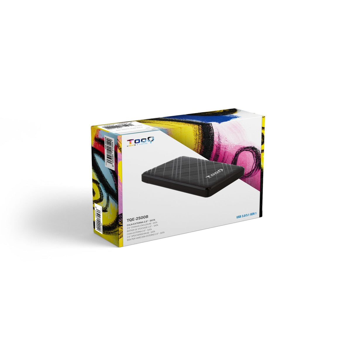 Boitier externe USB 3.1 TooQ TQE-2500 - S-ATA 2,5" (Noir)