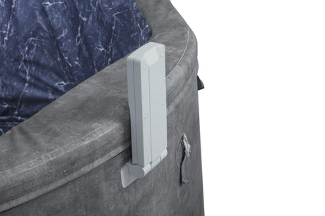Spa semi rigide BESTWAY - Lay-Z-Spa Carrara - 140 airjets - 170 x 65 cm - 4 a 6 places - Rond (couverture, cartouche, 4 appuie-tete)