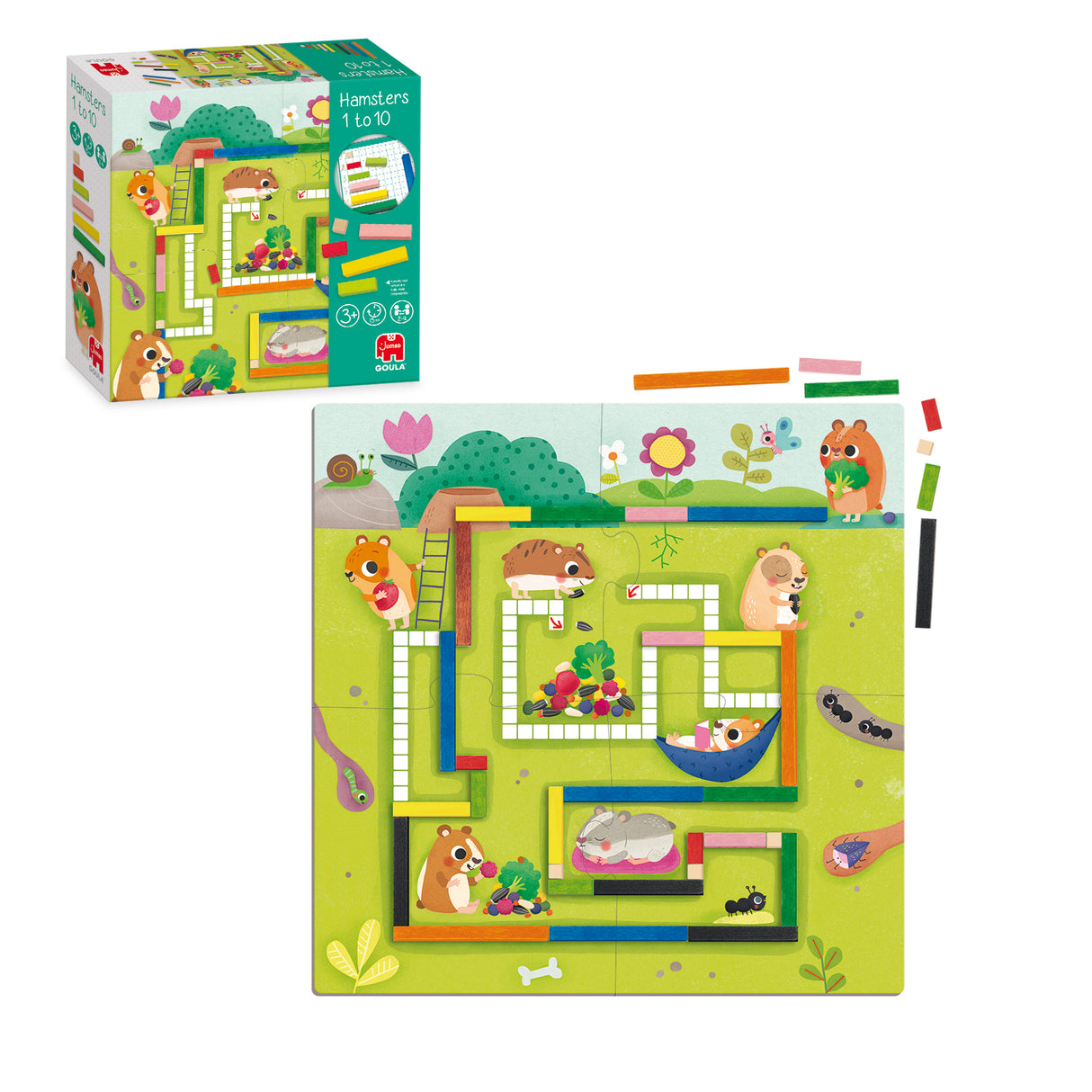 Jeu éducatif - GOULA - 1-10 Maths - Aide les hamsters a constituer leurs provisions pour l'hiver
