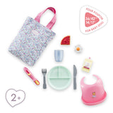 Grand coffret repas - COROLLE - Floral - Pour poupon 36/42 cm - Des 24 mois