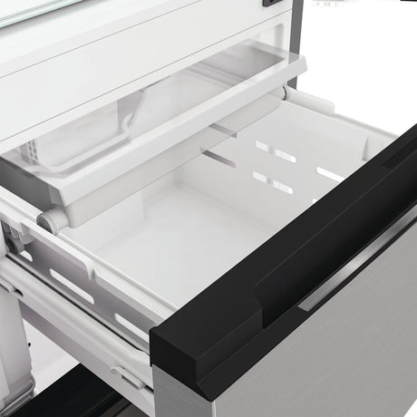 Réfrigérateur multiportes - WHIRLPOOL - WHKF6352X5E - 351 L - Dual NoFrost - 6e sens - Classe D - Multiflow - 203,5x59,5x66,3 - Inox