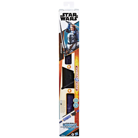 Sabre laser électronique Mandalorien Sabre noir, Star Wars Lightsaber Forge Kyber Core, jouets enfant, des 4 ans