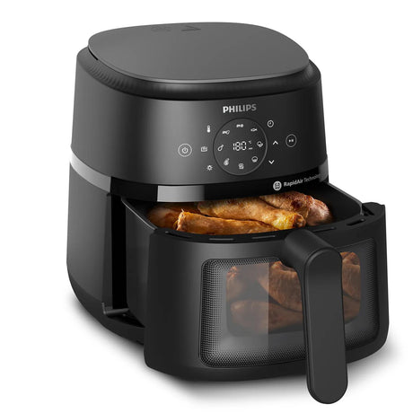 Friteuse sans huile - PHILIPS - NA220/00 - Airfryer Série 2000 4.2L - 13 modes de cuisson - fenetre de cuisson - 1500W - Noir