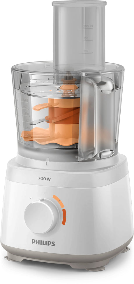 Robot de cuisine multifonction - PHILIPS - HR7320/00 - Série 3000 - 700W - bol de 2.1L - Blanc
