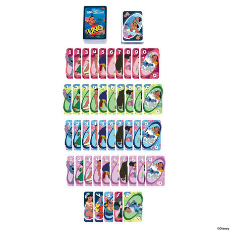 Mattel Games - Disney UNO Lilo et Stitch-Jeu de cartes pour les enfants et la famille JCC10