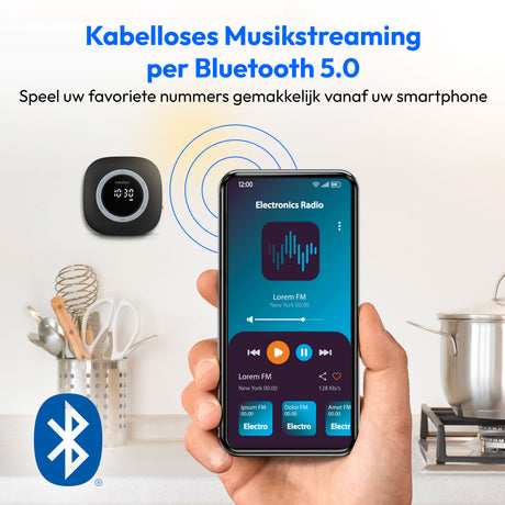 Radio de Douche - MEDION - FM - Bluetooth - IPX6 - Ventouse de fixation - Noir