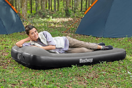 Matelas gonflable - BESTWAY - 671BQ - Tritech Twin - 1 personne, pompe USB intégrée, 1,88 m x 99 cm x 30 cm