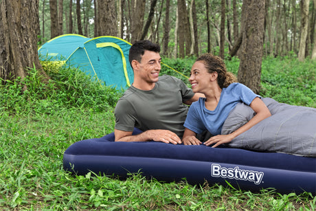Matelas gonflable camping - BESTWAY - 2 places - 191x137x22 cm avec pompe électrique externe Powertouch