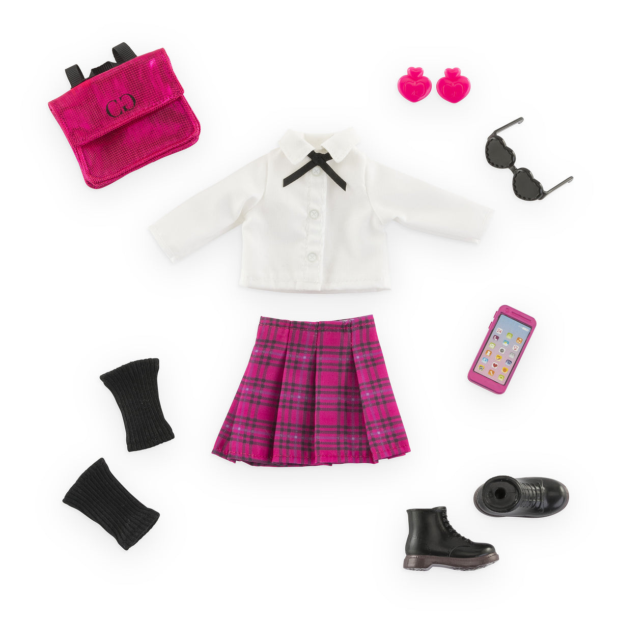 Accessoires poupée - COROLLE - Dressing College Anglais - 8 accessoires - des 4 ans