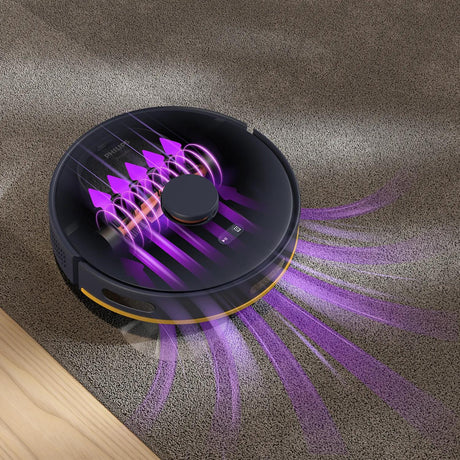 Aspirateur robot laveur avec station - PHILIPS - XU2000/15 - Série 2000 - 6000 Pa - = 66 dB - Bleu nuit