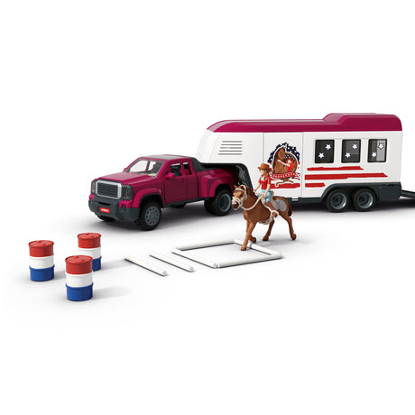 Coffret Pick-up et sa grande remorque équestre, Schleich 42705 Gamme Horse Club