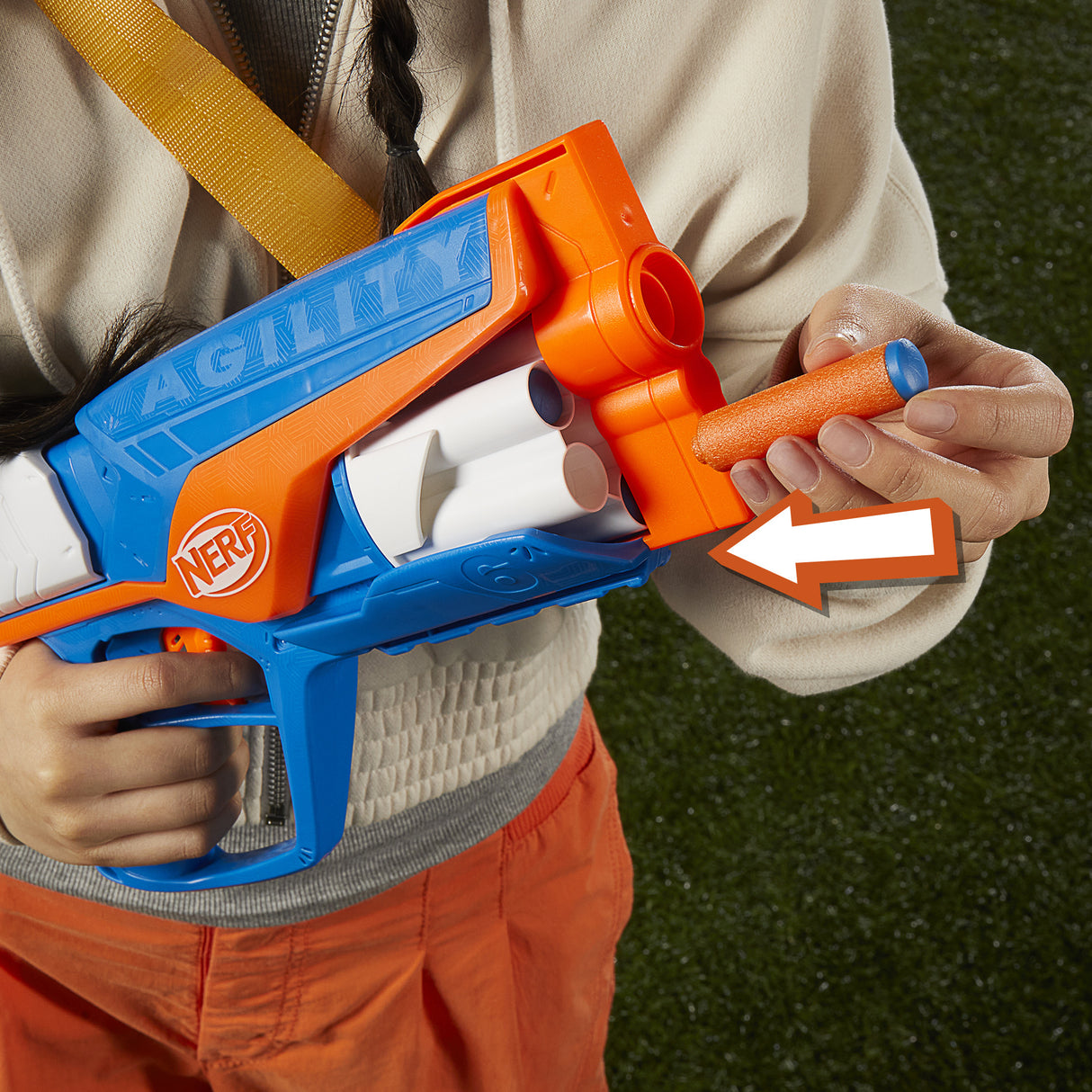 NERF blaster Agility N Series, 12 fléchettes Nerf N1 uniquement pour les blasters Nerf N Series, barillet 6 fléchettes, jeux d'extér