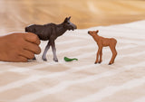 Figurines Élan Femelle avec Veau, animaux sauvages, Schleich 42629 Wild Life, Pour enfant des 3 ans