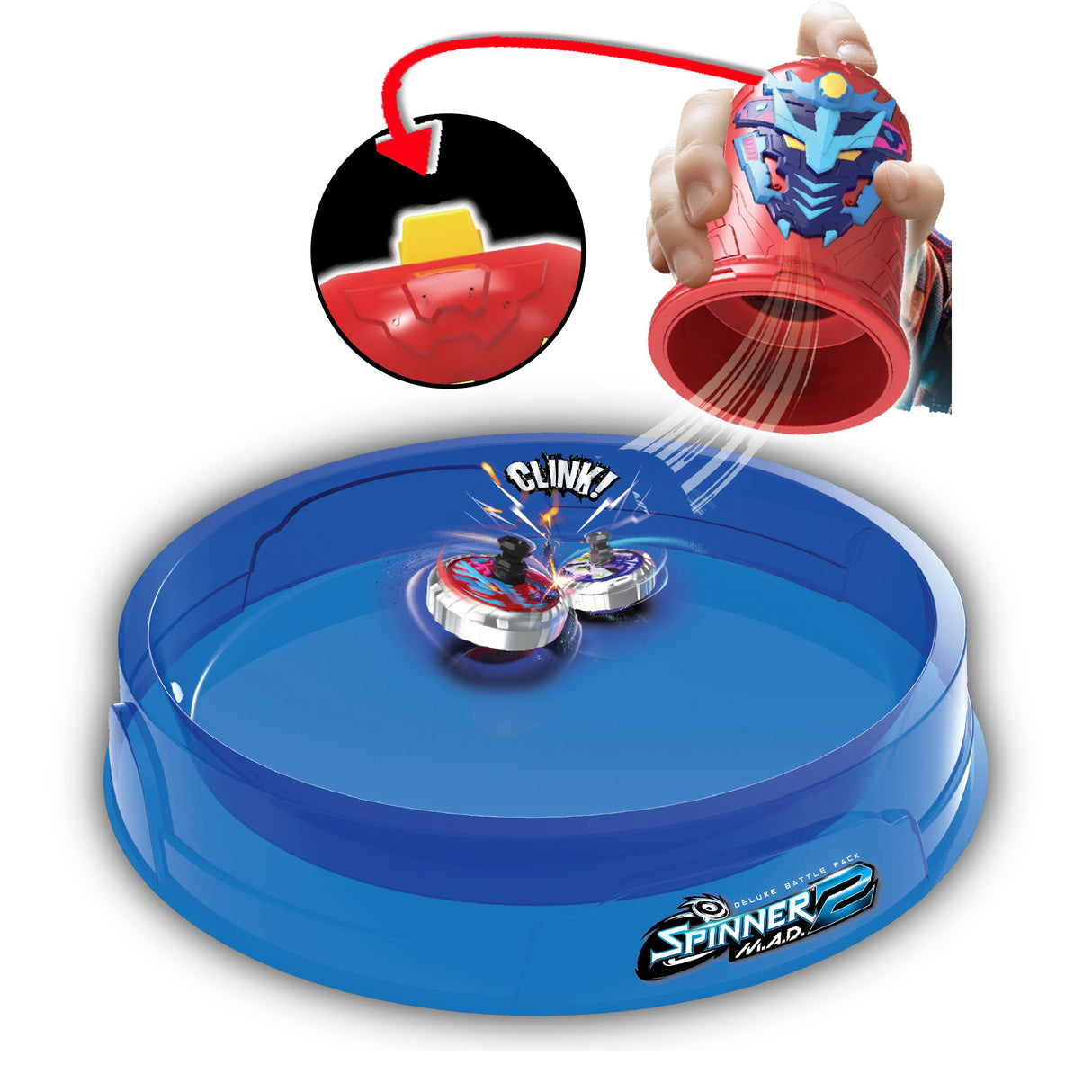 Jeu d'ambiance - SILVERLIT - SPINNER MAD 2 - 2 toupies - 1 arene - a partir de 5 ans