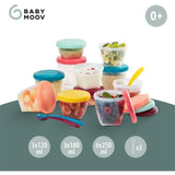 BABYMOOV Babybols Kit XXL MultiSet 12 pots de conservation + 3 cuilleres souples