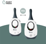 Babyphone - BABYMOOV - Portée 300m - Audio Simply Care avec fonction VOX - Double alarme et 2 adaptateurs
