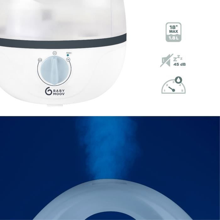 BABYMOOV Hygro - Humidificateur d'air chambre bÈbÈ - Silencieux - Vapeur froide