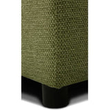 Canapé d'angle convertible panoramique PHARELL 5/6 places - Tissu olive - Coffre de rangement - L297 x P155 x H85 cm