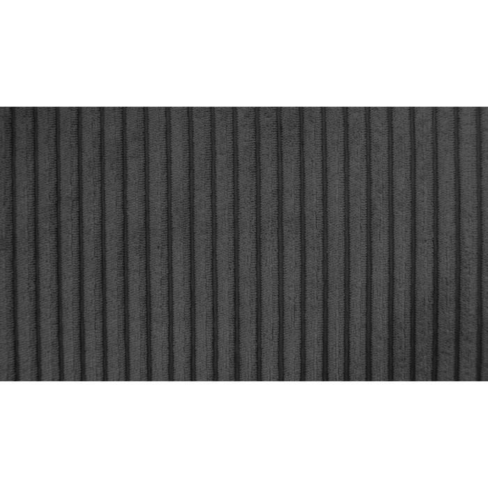 CanapÈ d'angle convertible rÈversible NIRVANA 4 a 5 places - Tissu velours cÙtelÈ anthracite - Coffre de rangement - L247 x P 183 x