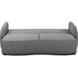 CanapÈ convertible BARI 3 places - Tissu anthracite - Coffre de rangement - L215 x H89 x P100 cm