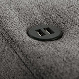 Canapé d'angle convertible réversible 4 places MITCHELL - Tissu Anthracite - L 247 x P 91 x H 205 cm - Coffre de rangement