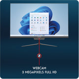 Ordinateur tout-en-un  - THOMSON - AIO A27I51216BK512C - 27'' - FHD - Intel Core i5 12th - RAM 16Go - SSD512Go - Noir