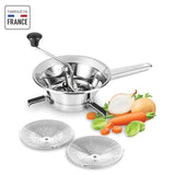 MOULINEX Classic Moulin a lÈgumes, Acier inoxydable, Bols jusqu'a 21 cm, Compatible lave-vaisselle, FabriquÈ en France A40106