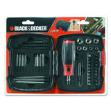 Coffret Tournevis a cliquet manuel avec embouts (43 pieces) BLACK+DECKER - A7175-XJ