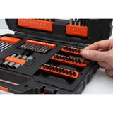 Coffret Vissage PerÁage BLACK+DECKER A7231-XJ - 76 Accessoires Forets, Douilles, Embouts