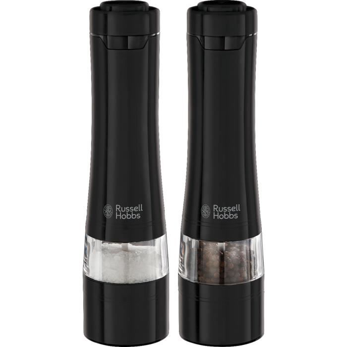 Set moulins Sel & Poivre - RUSSELL HOBBS - 28010-56/RH - Broyage fin ou grossier - Lumiere LED - Noir