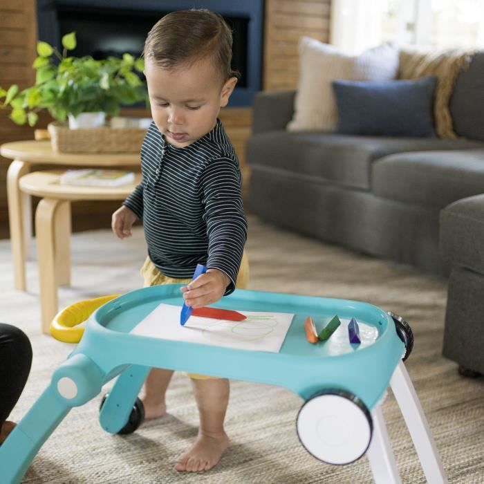 BABY EINSTEIN Pousseur et Table d'Eveil 4 - Mix ëN Roll, Musique et Lumieres, Jouets interactifs