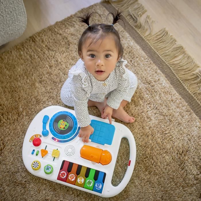 BABY EINSTEIN Pousseur et Table d'Eveil 4 - Mix ëN Roll, Musique et Lumieres, Jouets interactifs