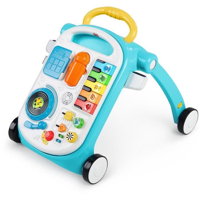 BABY EINSTEIN Pousseur et Table d'Eveil 4 - Mix N Roll, Musique et Lumieres, Jouets interactifs