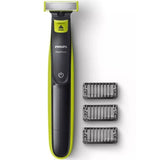Tondeuse a barbe - PHILIPS - Oneblade QP2724/10 - 3 attaches (1 / 3 / 5 mm) incluses – sans fil rechargeable - Vert / Noir
