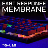 Clavier Gaming - Membrane RGB - THE G-LAB - KEYZ-CAESIUM/FR - FR Layout - 12 raccourcis - 19 touches anti ghosting